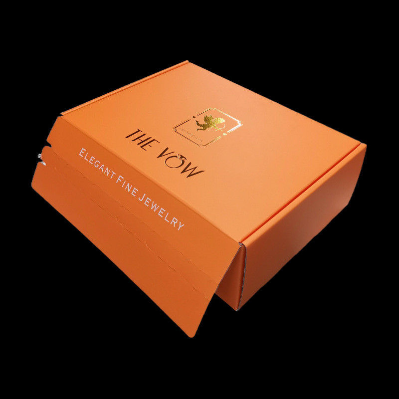 Printed Corrugated Shipping Box With Tear Tape Top For On Line Shop Goods Delivery