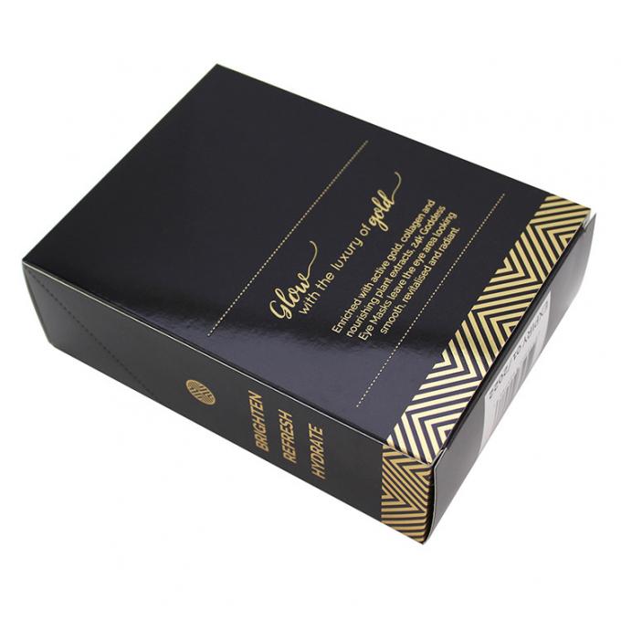 Black Eco Friendly Eye Mask Makeup box for Personal Care Product Packaging 1
