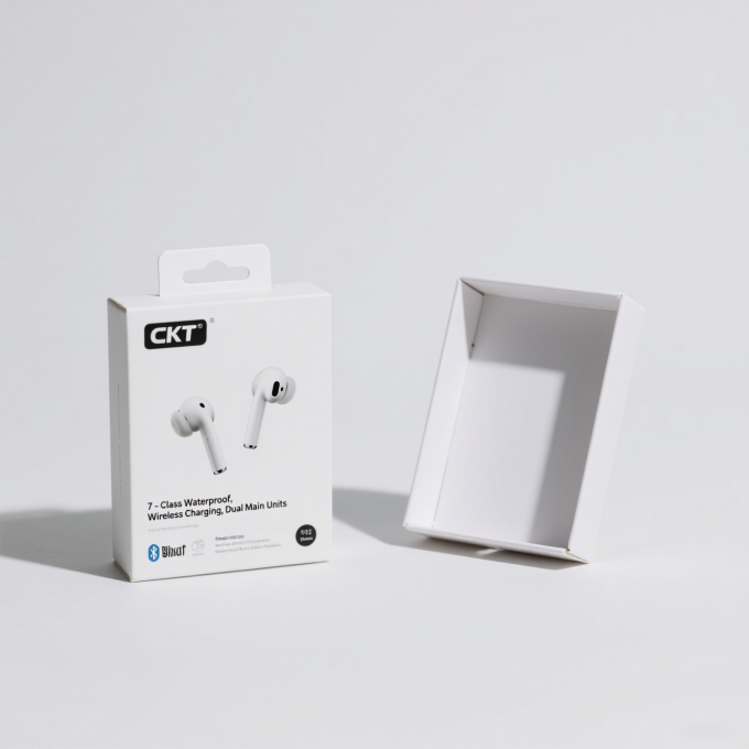 Custom Recycled Cardboard Wireless Headphone Packaging Box 3x3x3cm 5