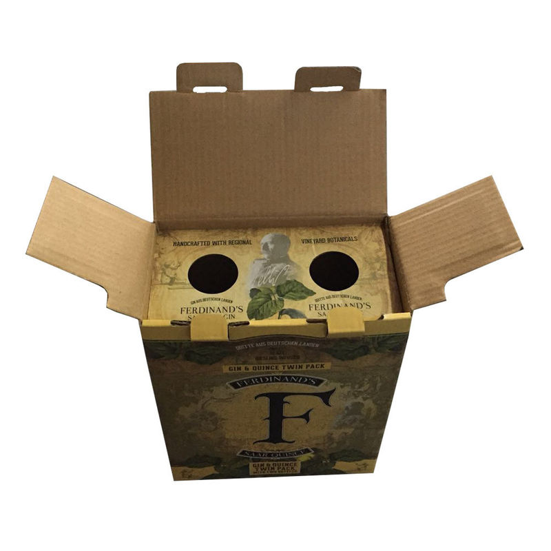 Custom Folding Carton Box Packaging Printed Full Color For Twin Pack Wines