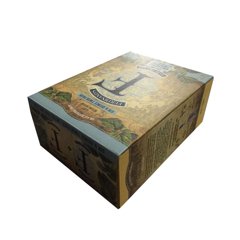 Custom Folding Carton Box Packaging Printed Full Color For Twin Pack Wines