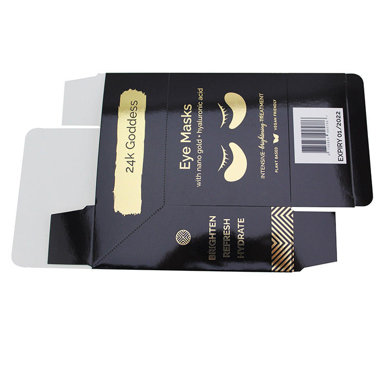 Black Eco Friendly Eye Mask Makeup box for Personal Care Product Packaging