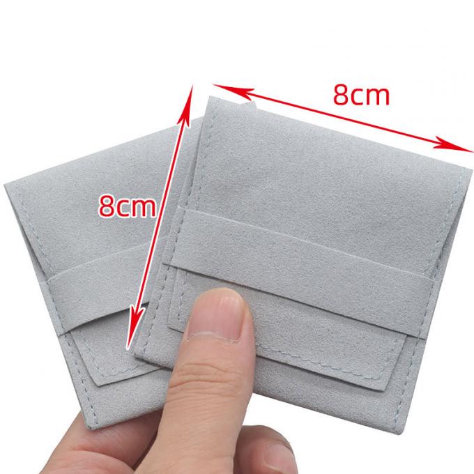 Ring Earing Necknace Fabric Pouch Custom Colorful Velvet Microfiber 1