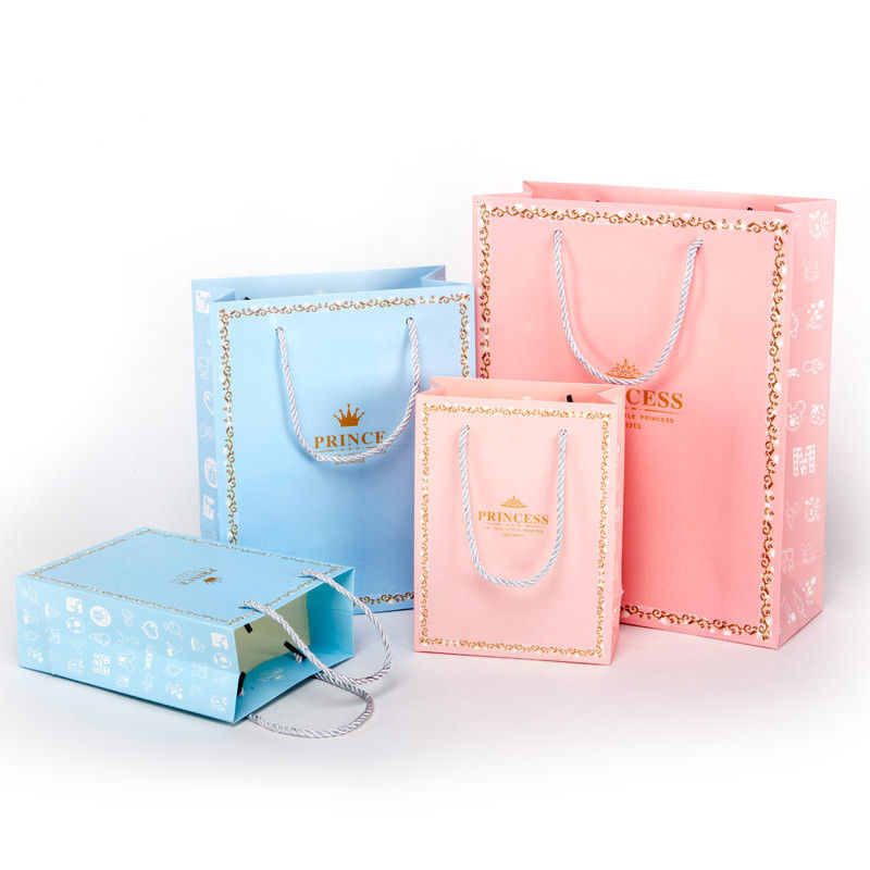 Pink Paper Gift Bags For Kids Birthday Holiday Presents