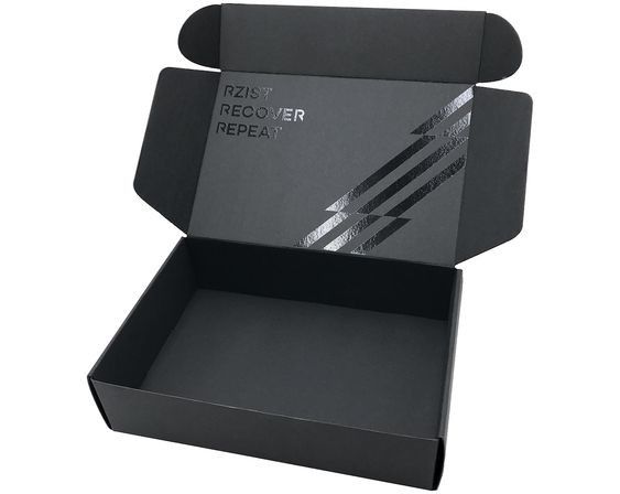 Women Jewelry Mailer Boxes Black Both Side With Spot UV Shiny Surface