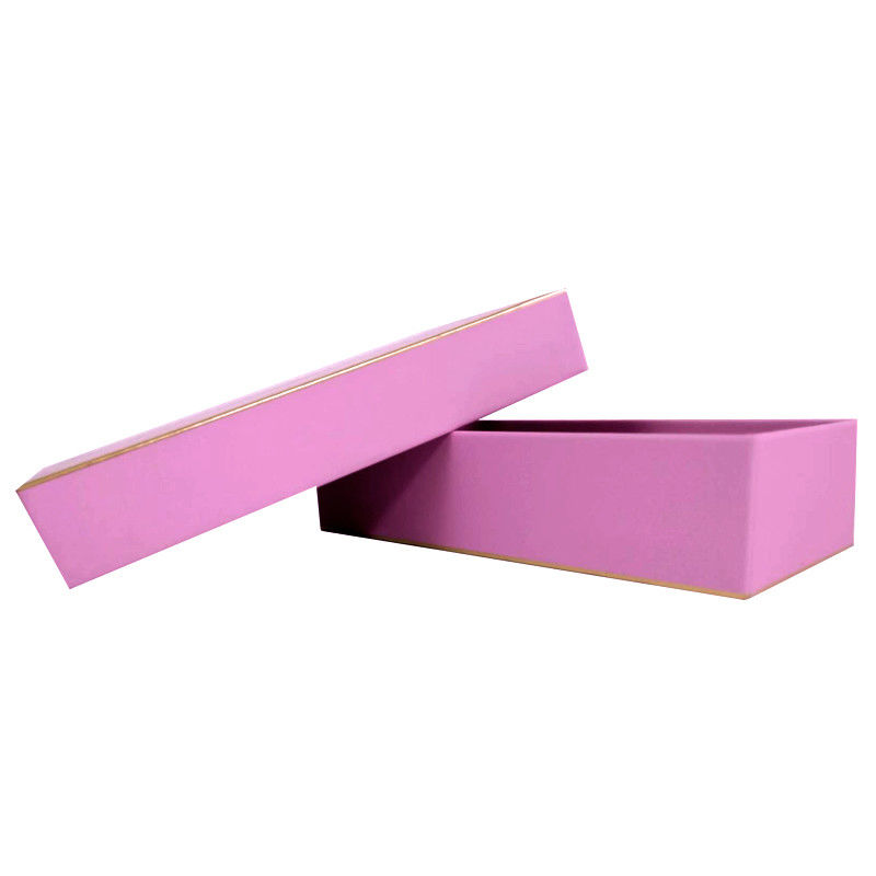 Custom Logo Pink Large Christmas Gift Boxes Cosmetics Packaging With Lids