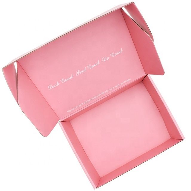Black / Pink Logo Custom Clothing Packaging Boxes , Cardboard Box For Clothes Packaging