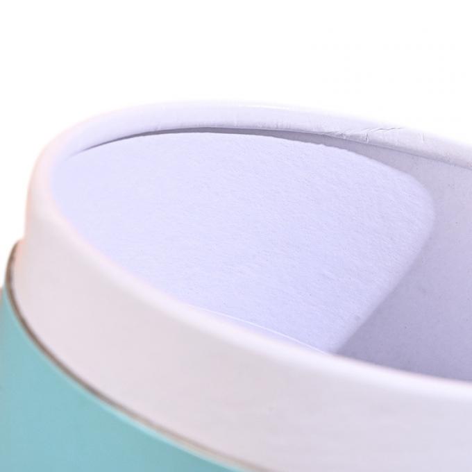 Custom Blue Round Cardboard Storage Box With Lid For 48 Pack Crayon 0