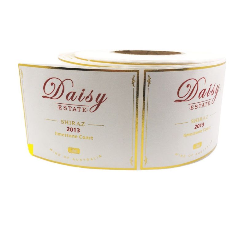 Eco Friendly Wine Custom Label Stickers With Spot UV Emboss Text