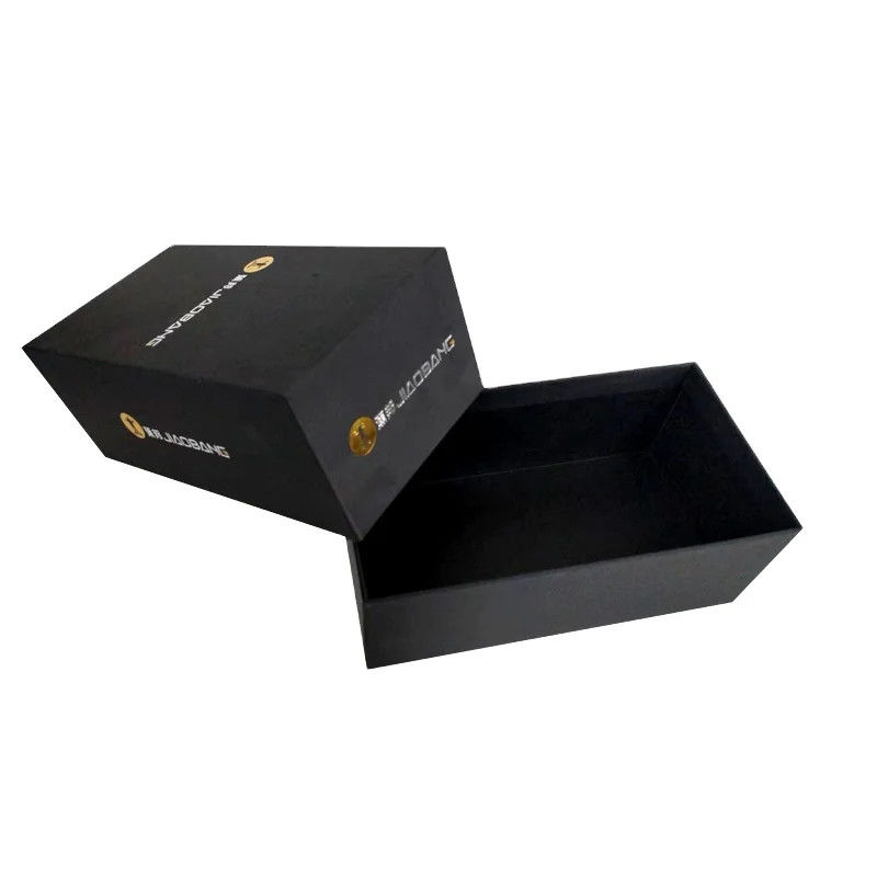 Black Luxury Paper Gift Box Packaging For Cosmetic Lotion Bottles With Foam