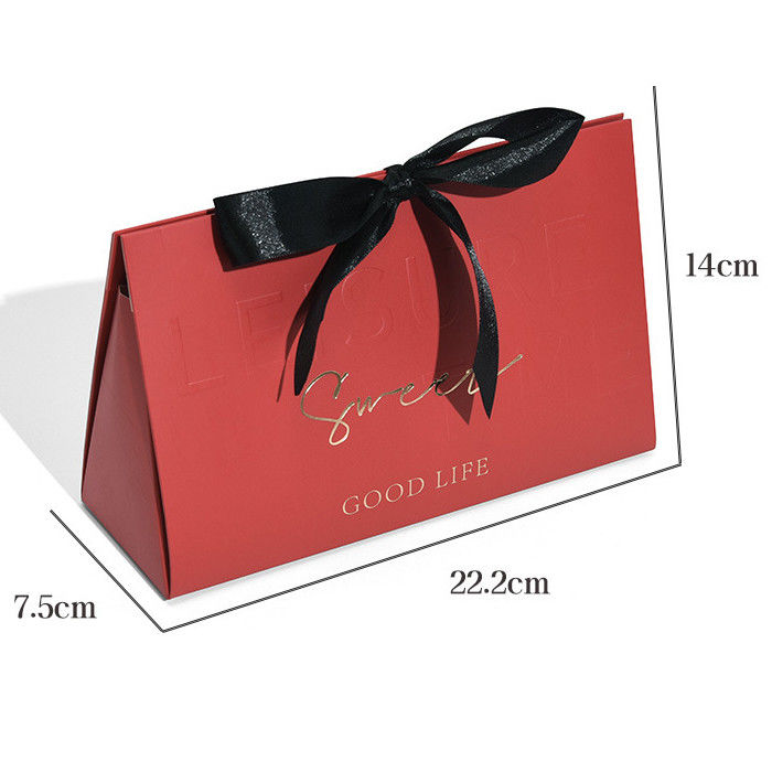 Creative Paperboard Triangle Jewelry Packaging With Ribbon