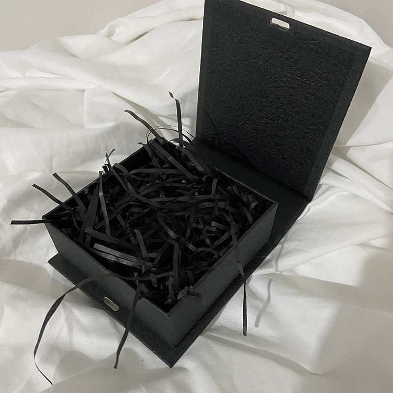 Golden Black Holiday Packaging Box With Ribbon