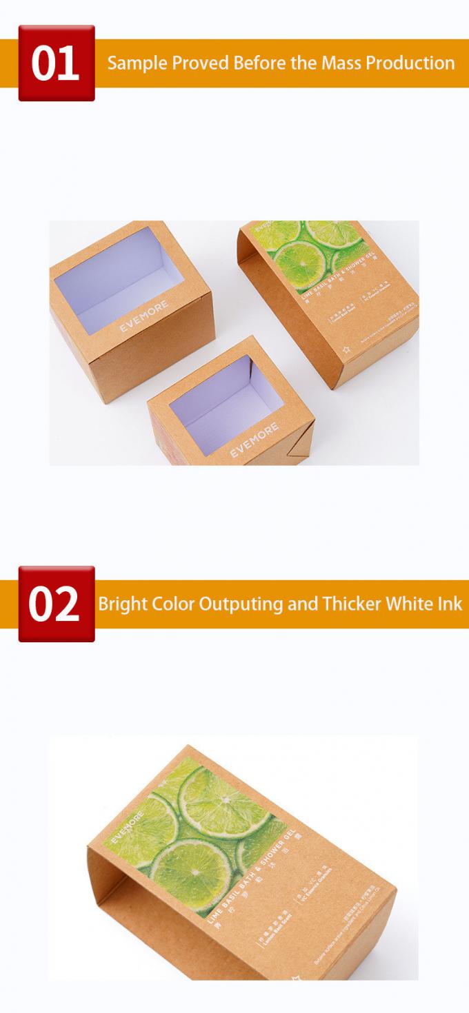Customized Eco Friendly Packaging Box Brown White 0