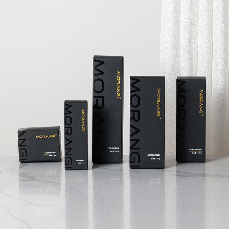 Personalized Perfume Essential Oil Packaging Boxes With Black Custom Design