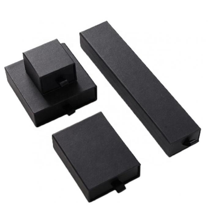 Small Simple Black 	Jewelry Packaging Box For Earrings 0