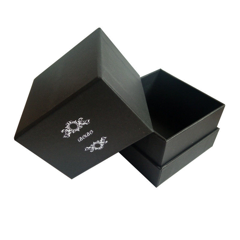 Empty Black Candle Packaging Box Siliver Foil Stamping Logo