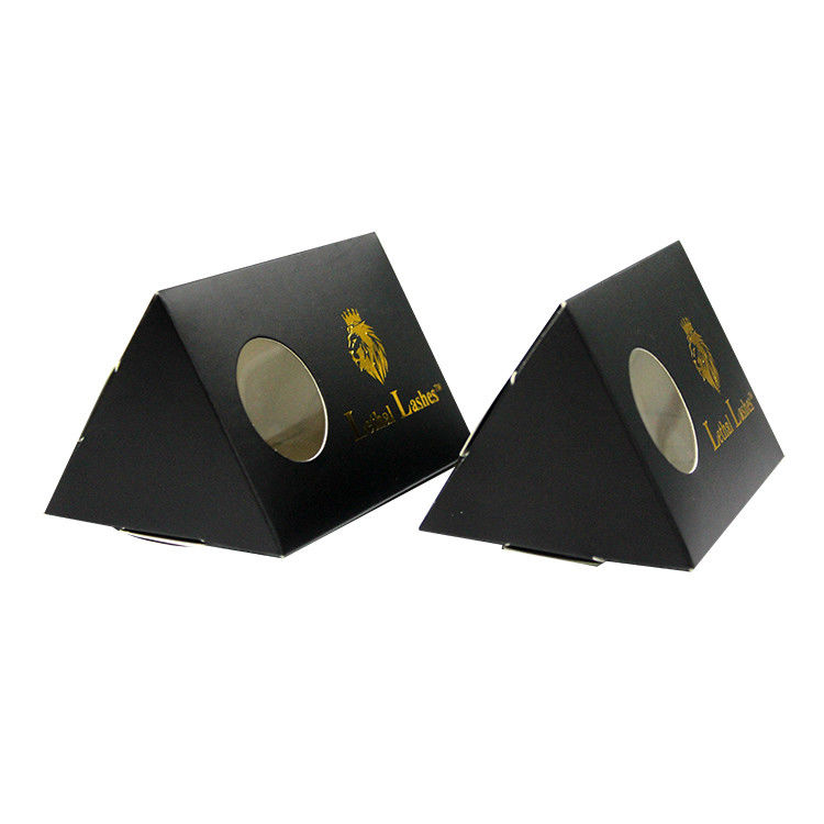 Black Triangle Packaging Box With Transparent Window