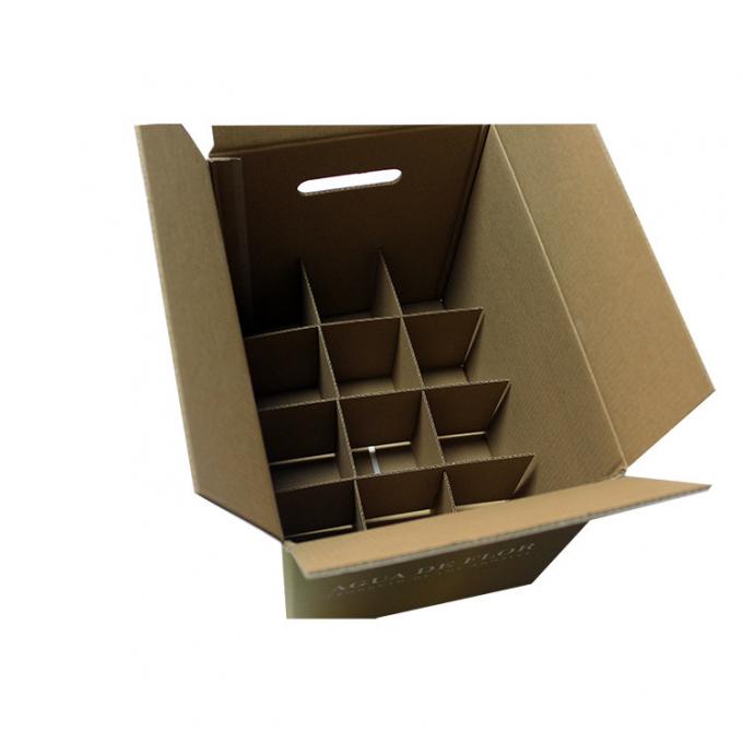 Heavy Duty Beer Wine Shipping Carton Box With Cardboard Dividers 1