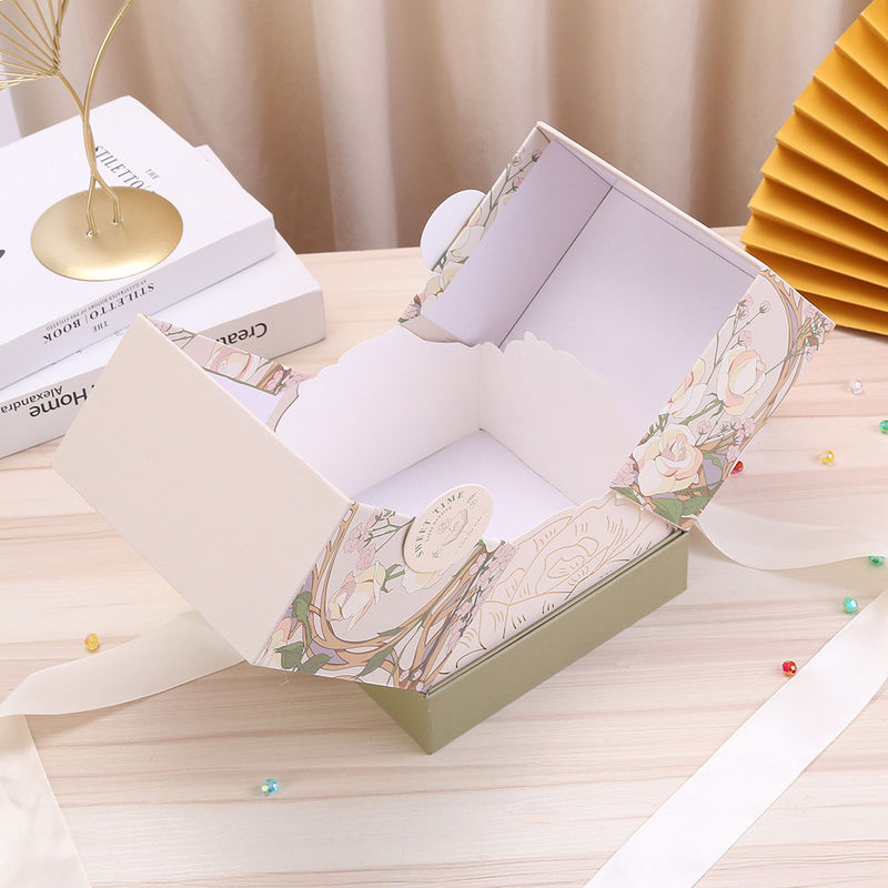 Wedding Scented Candle Luxury Paperboard Gift Box With Ribbon