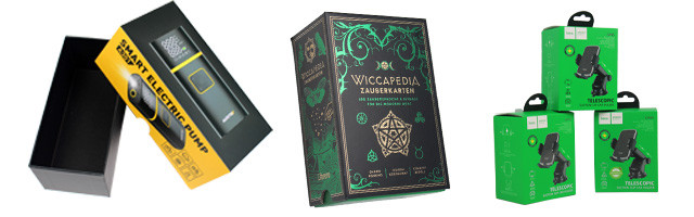 Rigid Sliding Box Paper Packaging With Tray And Green Foil Stamping For Magic Cards 0