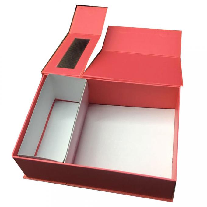 Red Magnetic Gift Boxes Unique Custom Cosmetic Jewelry Chocolate Box 0