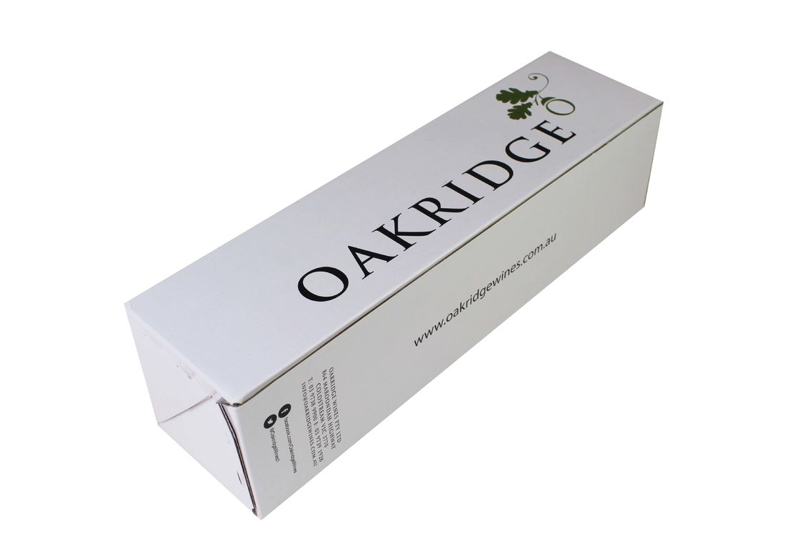 White Corrugated Folding Carton Box Carton For Single Pack Wine Bottle