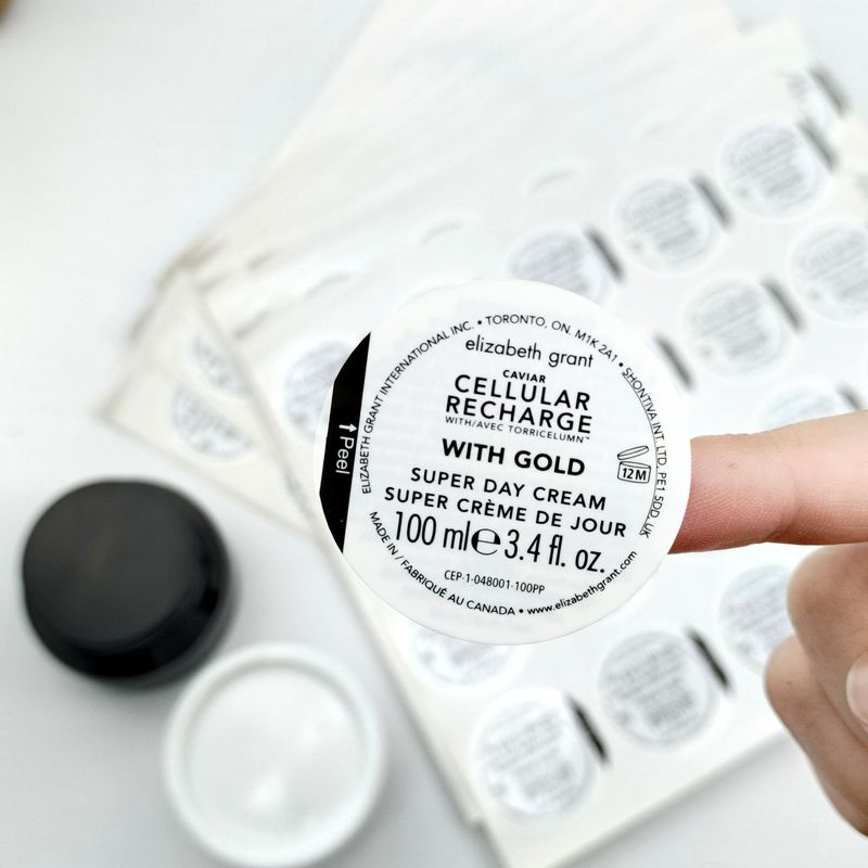 Round Custom Candle Warning Labels With PE PET Bopp Vinyl Synthetic Paper