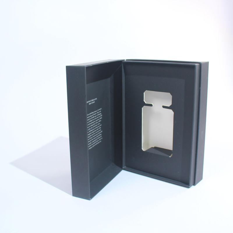 Black And White Perfume Box Packaging Design With Magnetic Closure For Small Business