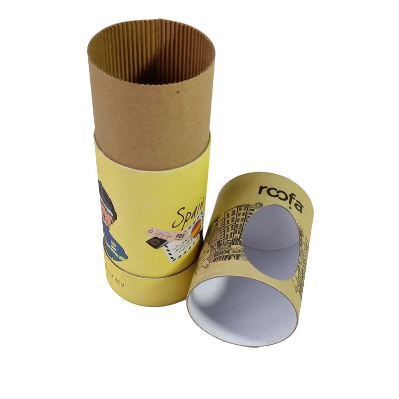 Crayon Gift Cardboard Round Box With Lids Window