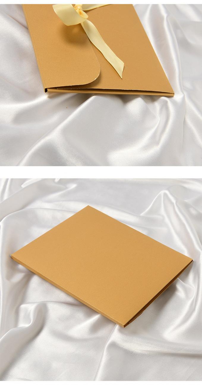 Paperboard Envelope Custom Paper Pouch With Ribbon Closure 2