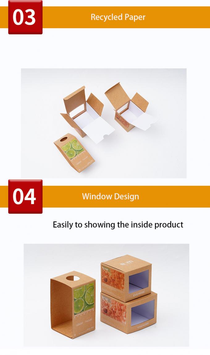 Customized Eco Friendly Packaging Box Brown White 1