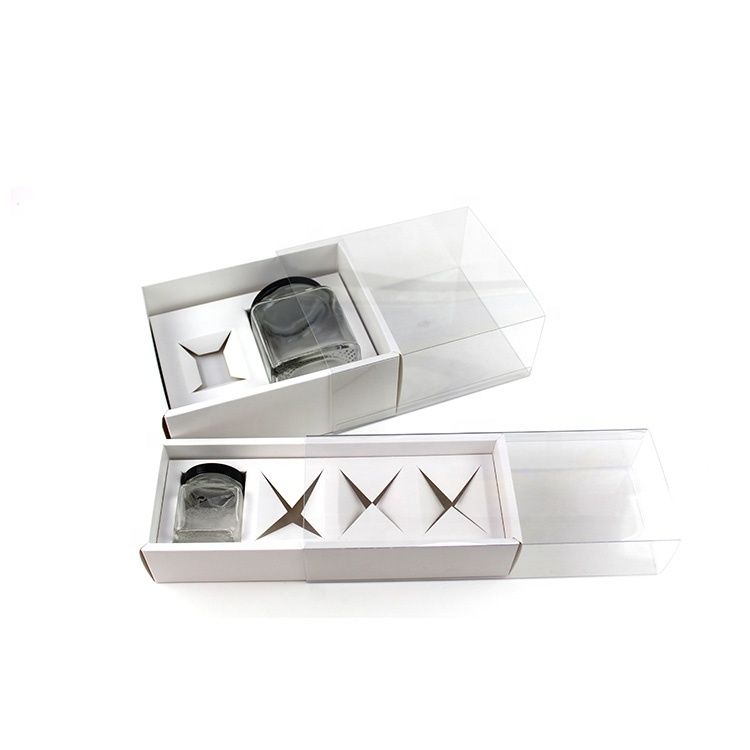 Custom Recycled Cardboard Gift Box With Tray Insert Biodegradable Candle Jar Packaging Boxes
