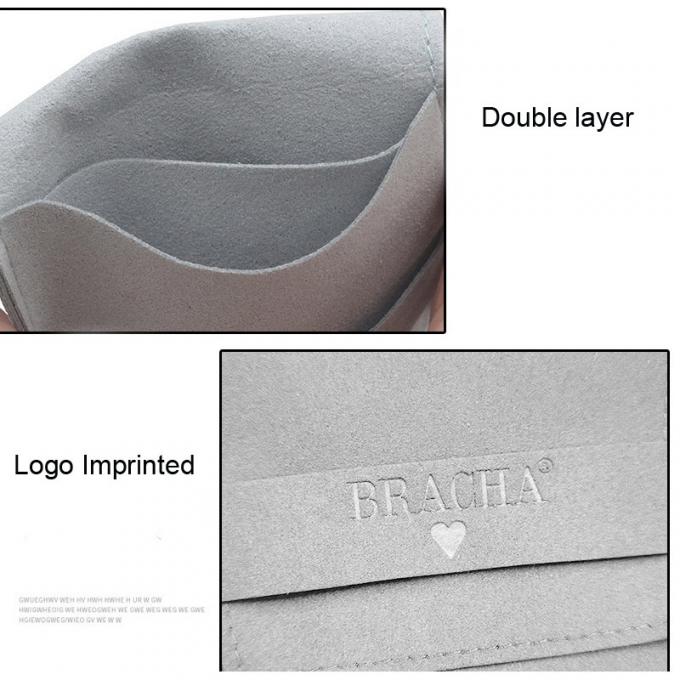 Ring Earing Necknace Fabric Pouch Custom Colorful Velvet Microfiber 2