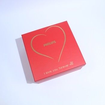 Personalized Luxury Red Retail Cardboard Gift Box With Lid And Base For Small Business