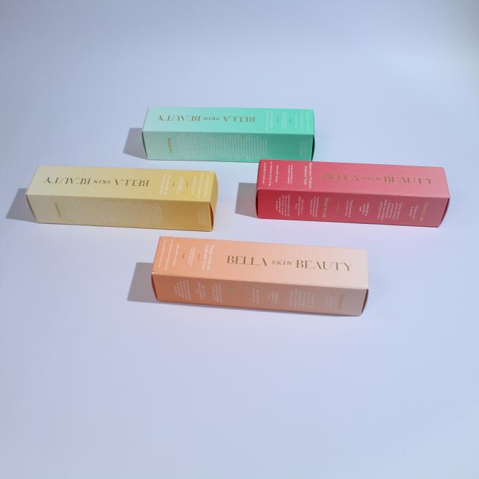 Custom Folding Carton Makeup Box Packaging For lotion bottle With Textured Surface 0