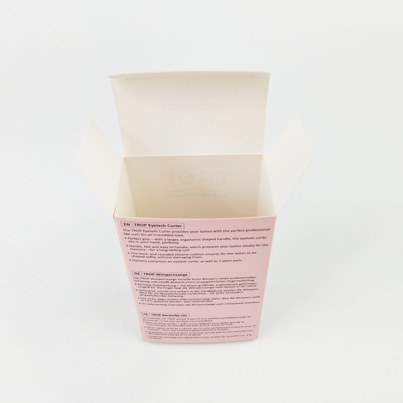 Eyelash Curler Paper Packaging Box With Custom Design CMYK & PMS & Pantone Color