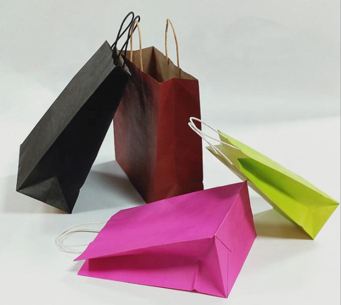 Paper Wedding Candy Gift Bag With Pink Ribbon Handle 3