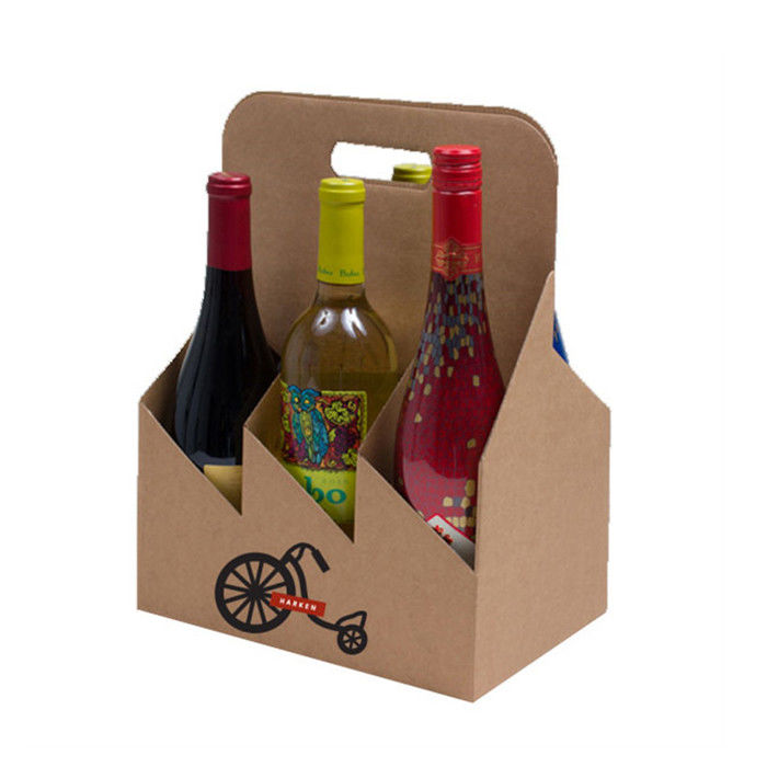 Heavy Duty Cardboard Beer Trays 4-6 Pack Custom Printed With Handles