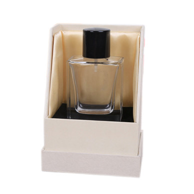 White Classical Perfume Packaging Box With Cardboard Holder 0