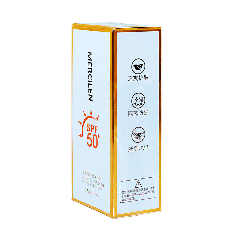 Custom Printed Cardboard Cosmetic Kit Packing Boxes For Perfume Oil Sun Cream