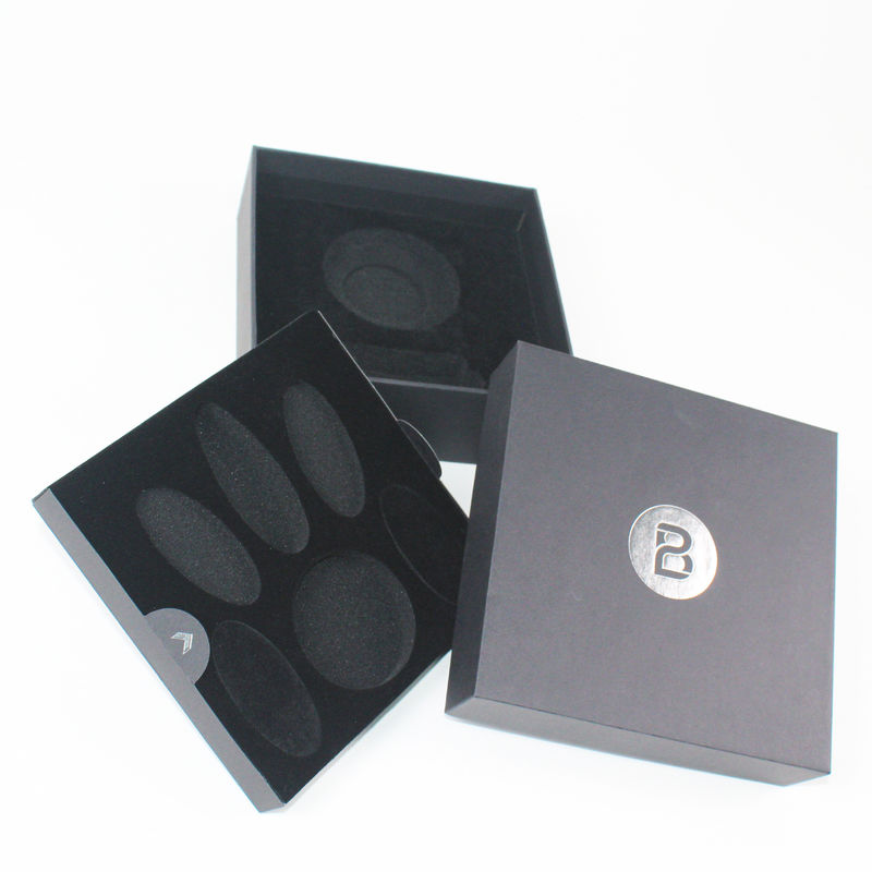 Customize Rigid Cardboard Custom Black Boxes With Foam Insert