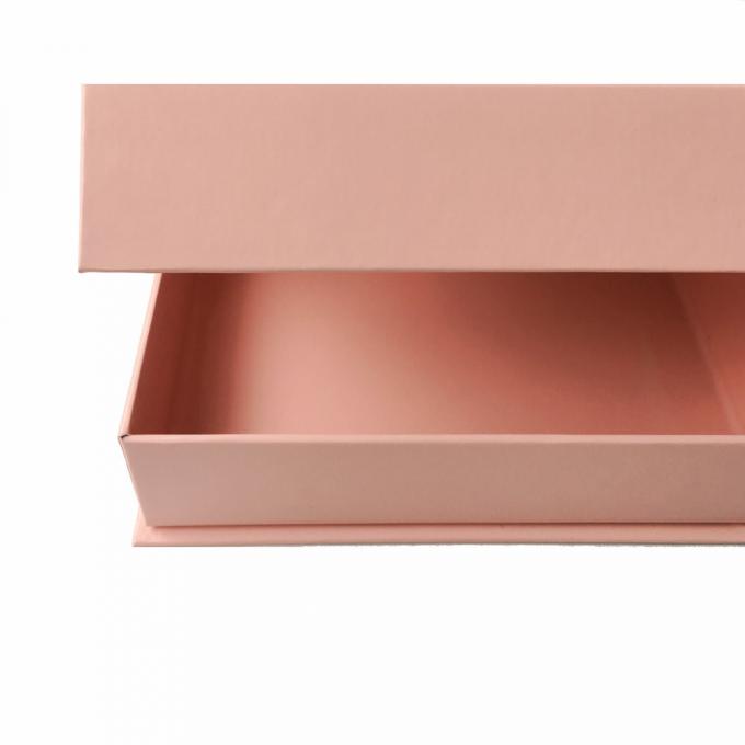 High Glossy Pink Chipboard Magnetic Closure Gift Box 0