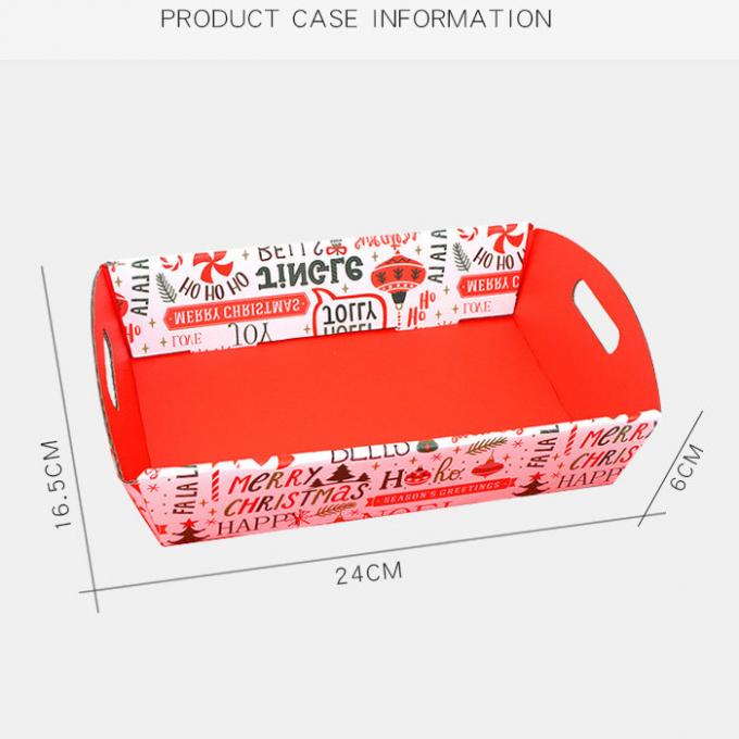 Custom Red Cardboard Display Trays For Supermarket Holiday Promotion 1