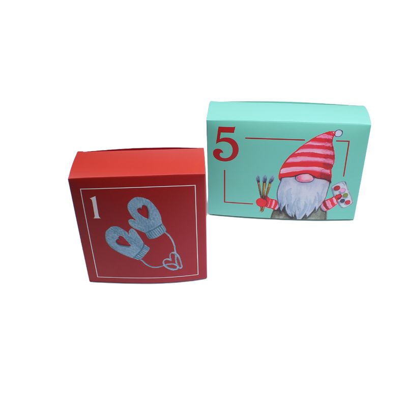 Custom Box Designs Empty Gift Box Christmas Calendar Box  Personalized Packaging Boxes