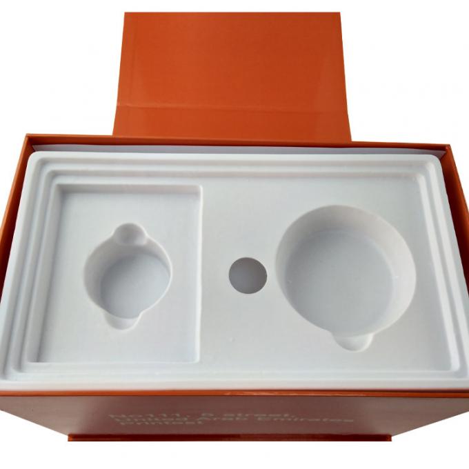 Orange Rigid Cardboard Magnetic Gift Box For Teeth Whitening Beauty Packaging 0