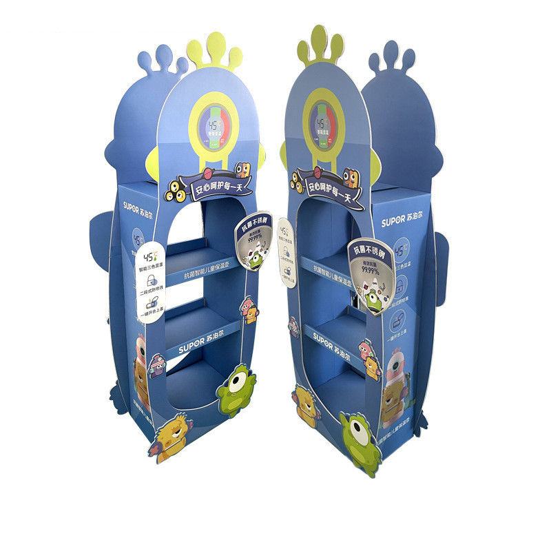 Promotion Cardboard Counter Display Table Display Stand For Kitchen Ware