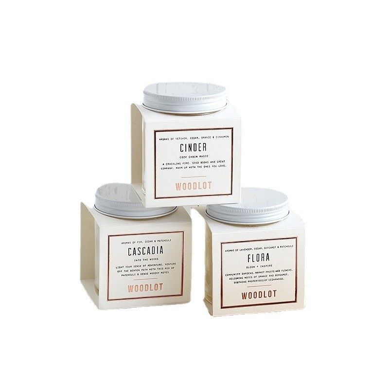 Luxury Small White Cardboard Candle Boxes With Custom Logo Design