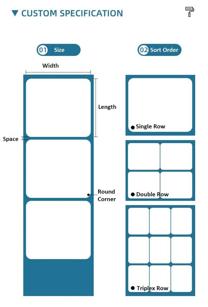 Removable Bottle Custom Label Stickers Oil Proof Heat Resistant 7