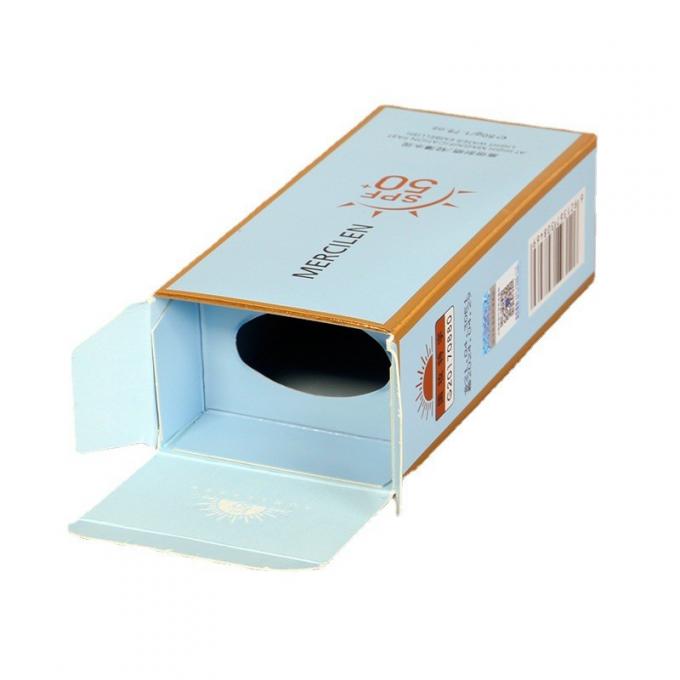 Custom Printed Cardboard Cosmetic Kit Packing Boxes For Perfume Oil Sun Cream 0