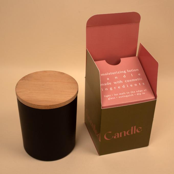 Custom Luxury Candle Packaging Box Wholesale , Candle Gift Boxes With Recycled Paper And Logo Printing 1